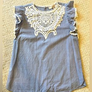 LOFT Embroidered Blouse